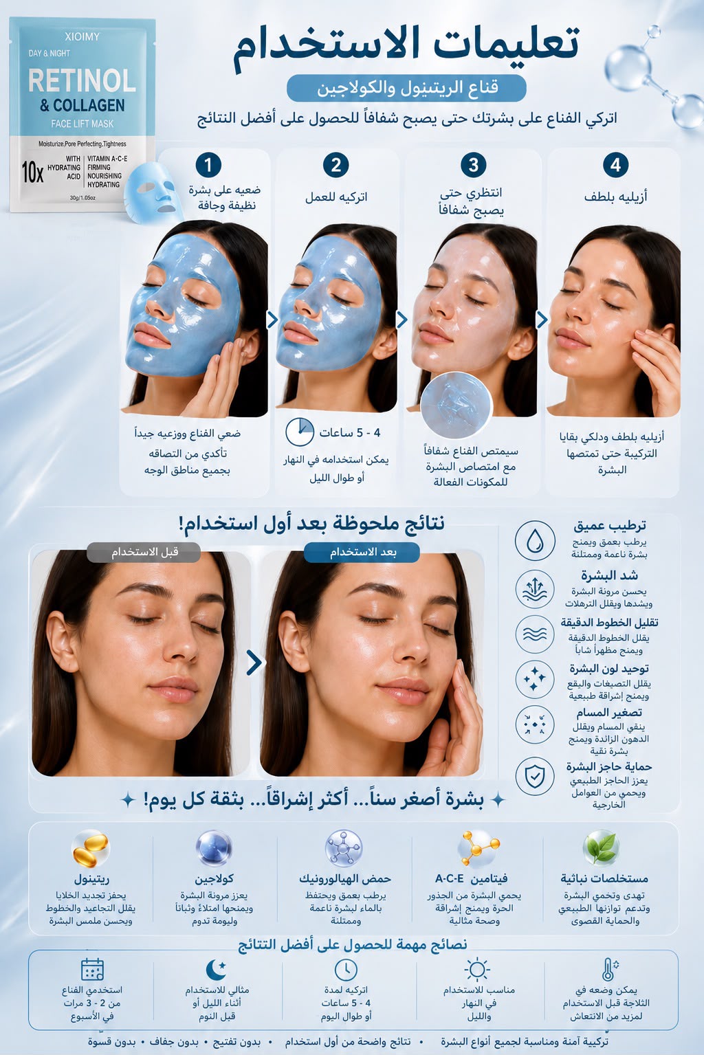 Retinol + Collagen Face Lift Mask — Renewal & Firming Care 3