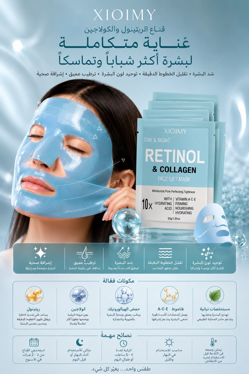 Retinol + Collagen Face Lift Mask — Renewal & Firming Care